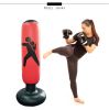 Free Standing Inflatable Punching Bag, Adults Teenage Fitness Sport Stress Relief Boxing Target, Heavy Training Bag - red