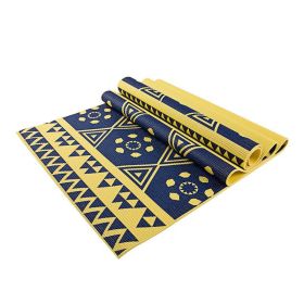 Printed PVC Yoga Mat - Yellow