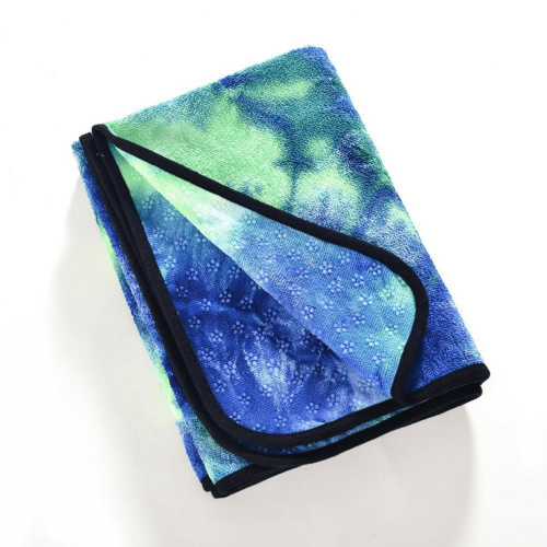 Tie-Dye Yoga Towel - Sweat Absorbent, Non-Slip Bikram, Kundalini, Hot Yoga Mat Size Towel - Blue/ Green Tie-Dye Yoga Towel - Sweat Absorbent, Non-Slip Bikram, Kundalini, Hot Yoga Mat Size Towel - Blue/ Green