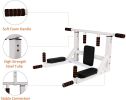 Wall Mounted Pull Up Bar Multi-Grip Dip Bar Multifunctional Power Tower Exercise Equipment Home Gym - KM3576