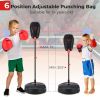 Inflation-Free Boxing Set with Punching Bag and Boxing Gloves - Black - Exercise & Fitness