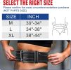 Weight Lifting Belt Leather Fitness Belt for Strength Training Unisex Black - White and Black - Leather