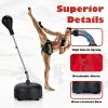 Both Adults And Kids Hand-Eye Coordination Ability Adjustable Height Boxing Punching Bag Stand Set - Black - Exercise & Fitness