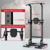 Multi Functional Strength Training Fitness Station Adjustable Height Tilt Bracket Black - Black - Metal