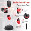 Inflation-Free Boxing Set with Punching Bag and Boxing Gloves - Black - Exercise & Fitness